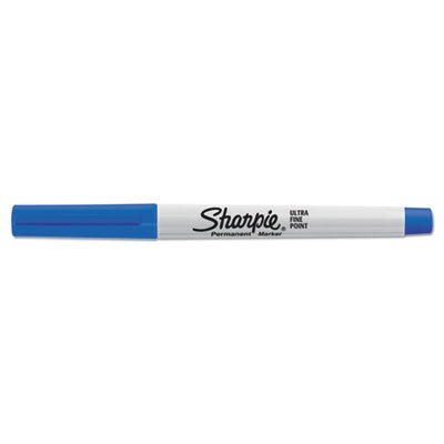Sharpie Permanent Markers, Ultra Fine Point, Blue, Dozen SAN37003