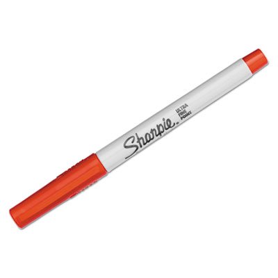Sharpie Permanent Markers, Ultra Fine Point, Red, Dozen SAN37002