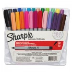Sharpie Permanent Markers, Ultra Fine Point, Assorted, 24/Set SAN75847