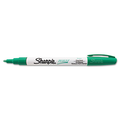 Sharpie Permanent Paint Marker, Fine Bullet Tip, Green SAN35537