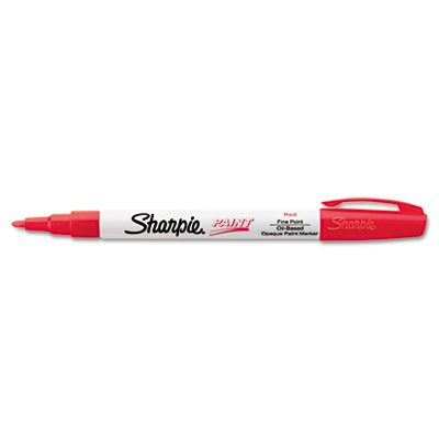 Sharpie 37302 Permanent Paint Marker, Fine Point, Red SAN35535