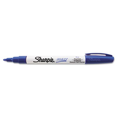 Sharpie 37303 Permanent Paint Marker, Fine Point, Blue SAN35536