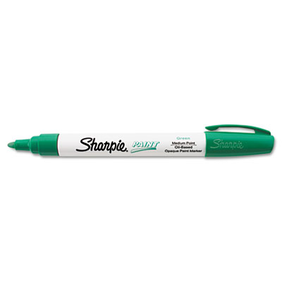 Sharpie Permanent Paint Marker, Medium Bullet Tip, Green SAN35552