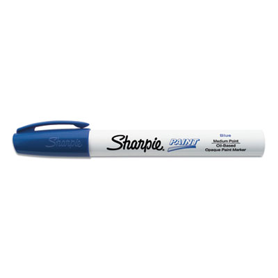 Sharpie Permanent Paint Marker, Medium Bullet Tip, Blue, Dozen SAN2107624