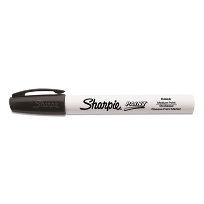 Sharpie Permanent Paint Marker, Medium Bullet Tip, Black, Dozen SAN2107615