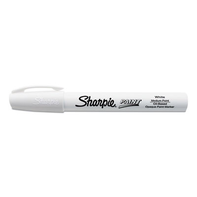 Sharpie Permanent Paint Marker, Medium Bullet Tip, White, Dozen SAN2107614
