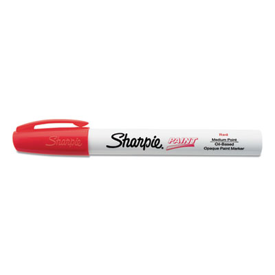 Sharpie Permanent Paint Marker, Medium Bullet Tip, Red, Dozen SAN2107613