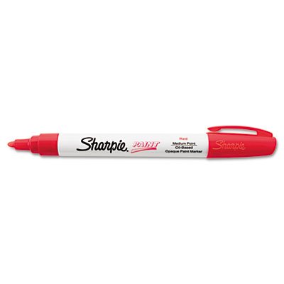Sharpie 34902 Permanent Paint Marker, Medium Point, Red SAN35550