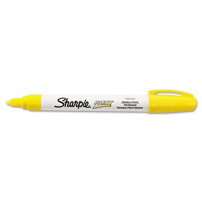 Sharpie 34905 Permanent Paint Marker, Medium Point, Yellow SAN35554