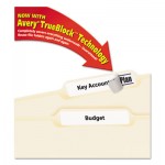 Avery Permanent TrueBlock File Folder Labels with Sure Feed Technology, 0.66 x 3.44, White, 30/Sheet, 60 Sheets