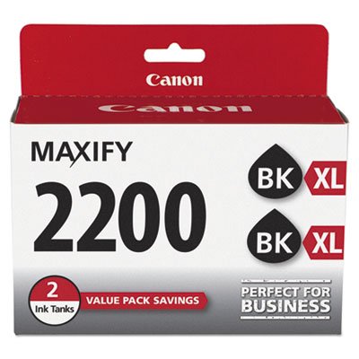 (PGI-2200XL) High-Yield Ink, Black, 2/PK CNM9255B006