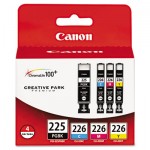 Canon (PGI-225, CLI-226) Ink, Black/Cyan/Magenta/Yellow, 4/PK CNM4530B008AA