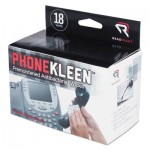Read Right PhoneKleen Wet Wipes, Cloth, 5 x 5, 18/Box REARR1203