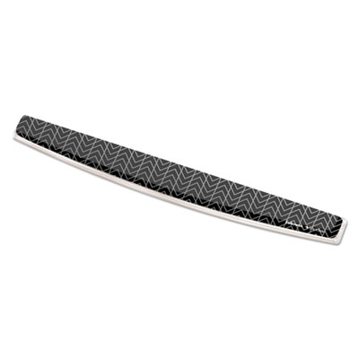 Fellowes Photo Gel Wrist Rest with Microban, 18 1/2 x 2 5/16 x 3/4, Gray/White FEL9550001