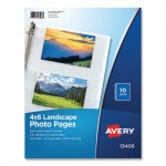 Avery Photo Storage Pages for Four 4 x 6 Horizontal Photos, 3-Hole Punched, 10/Pack AVE13406