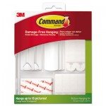 Command 17213-ES Picture Hanging Kit, White/Clear, Assorted Sizes, 38 Pieces/Pack MMM17213ES