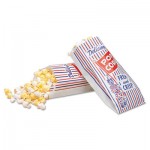 BGC 300471 Pinch-Bottom Paper Popcorn Bag, 4w x 1-1/2d x 8h, Blue/Red/White, 1000/Carton BGC300471