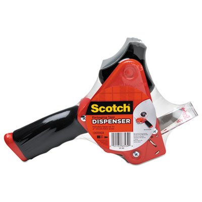 Scotch ST181 Pistol Grip Packaging Tape Dispenser, 3" Core, Metal, Red MMMST181