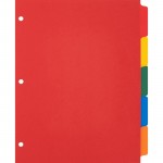 Business Source Plain Tab Color Polyethylene Index Dividers 01809