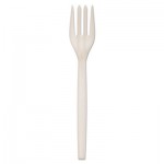Eco-Products HY-S002 Plant Starch Fork - 7", 50/PK, 20 PK/CT ECOEPS002