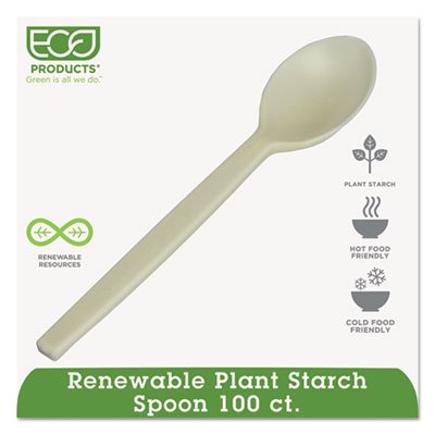 EP-S003PK Plant Starch Spoon - 7", 50/PK ECOEPS003PK