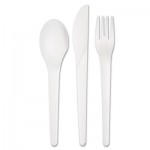 Plantware Renewable & Compostable Cutlery Kit - 6", 250/CT ECOEPS015