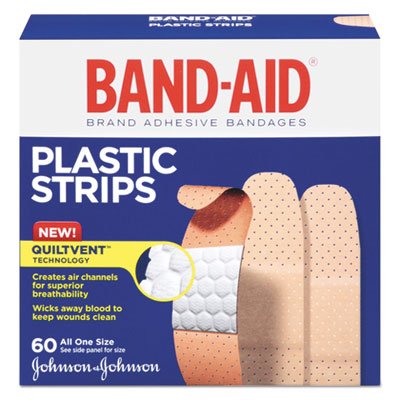 Plastic Adhesive Bandages, 3/4 x 3, 60/Box JOJ100563500