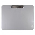 Plastic Brushed Aluminum Clipboard, 1/2" Capacity Holds 8 1/2 x 14, Silver UNV40302