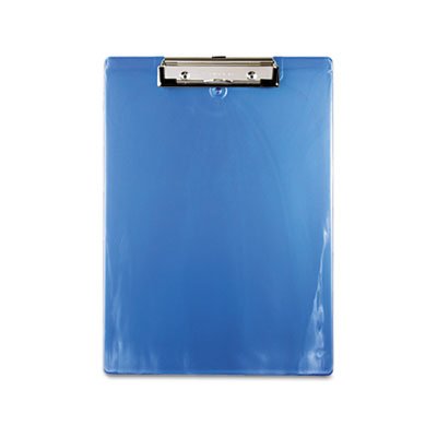 Saunders Plastic Clipboard, 1/2" Capacity, Holds 8 1/2w x 12h, Ice Blue SAU00439