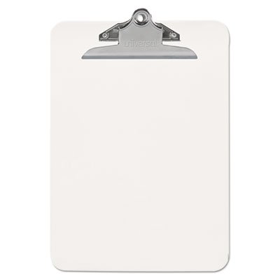 UNV40308 Plastic Clipboard with High Capacity Clip, 1" Capacity, Holds 8 1/2 x 12, Clear UNV40308