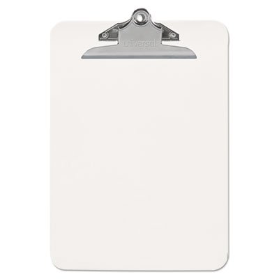 UNV40308 Plastic Clipboard with High Capacity Clip, 1" Capacity, Holds 8 1/2 x 12, Clear UNV40308