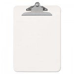 UNV40308 Plastic Clipboard with High Capacity Clip, 1" Capacity, Holds 8 1/2 x 12, Clear UNV40308