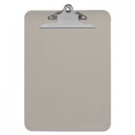 UNV40306 Plastic Clipboard with High Capacity Clip, 1" Capacity, Holds 8 1/2 x 12, Smoke UNV40306