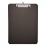 Plastic Clipboard with Low Profile Clip, 1/2" Cap, 8 1/2 x 11, Translucent Black UNV40311