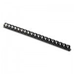 Fellowes Plastic Comb Bindings, 1/2" Diameter, 90 Sheet Capacity, Black, 100 Combs/Pack FEL52326
