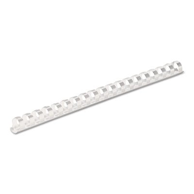 Fellowes Plastic Comb Bindings, 1/2" Diameter, 90 Sheet Capacity, White, 100 Combs/Pack FEL52372