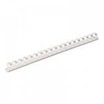 Fellowes Plastic Comb Bindings, 1/2" Diameter, 90 Sheet Capacity, White, 100 Combs/Pack FEL52372