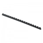 Fellowes Plastic Comb Bindings, 1/4" Diameter, 20 Sheet Capacity, Black, 100 Combs/Pack FEL52366