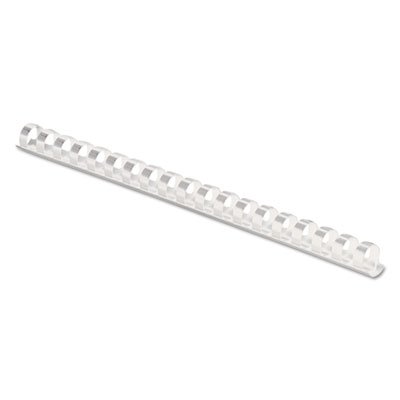 Fellowes Plastic Comb Bindings, 3/8" Diameter, 55 Sheet Capacity, White, 100 Combs/Pack FEL52371