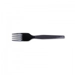 Dixie FM507 Plastic Cutlery, Heavy Mediumweight Forks, Black, 1000 per Carton DXEFM507CT