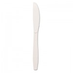 Dixie Plastic Cutlery, Heavy Mediumweight Knives, White, 1000/Carton DXEKM217