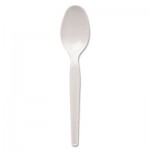 Dixie Plastic Cutlery, Heavy Mediumweight Teaspoons, White, 1000/Carton DXETM217