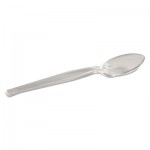 DIX TH017 Plastic Cutlery, Heavyweight Teaspoon, Crystal Clear, 6", 1000/Carton DXETH017