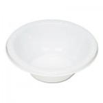 Tablemate Plastic Dinnerware, Bowls, 12oz, White, 125/Pack TBL12244WH