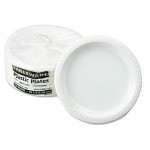 Tablemate 10644WH Plastic Dinnerware, Plates, 10 1/4" dia, White, 125/Pack TBLTM10644WH