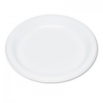 Tablemate Plastic Dinnerware, Plates, 9" dia, White, 125/Pack TBL9644WH