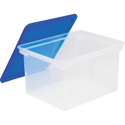 Storex Plastic File Tote Storage Box 61508U04C