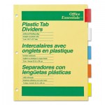 Office Essentials Plastic Insertable Dividers, 5-Tab, Letter AVE11465