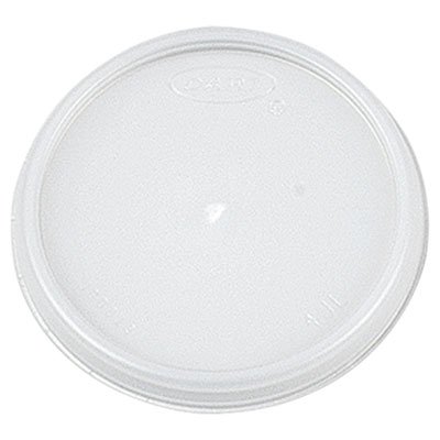 DCC 4JL Plastic Lids, 4oz Cups, Translucent, 100/Sleeve, 10 Sleeves/Carton DCC4JL