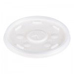 Dart Plastic Lids, for 16oz Hot/Cold Foam Cups, Slip-Thru Lid, White, 1000/Carton DCC16SL